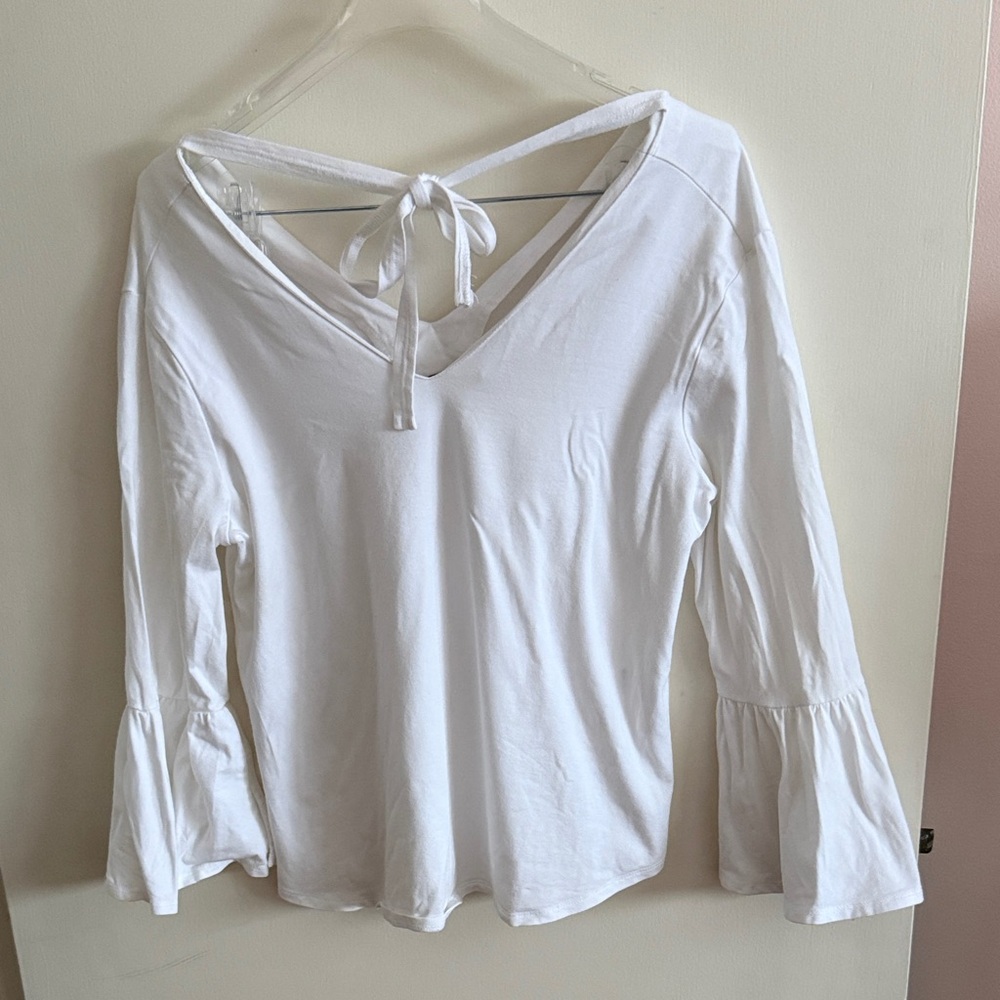 White Women's Boho Peasant Top